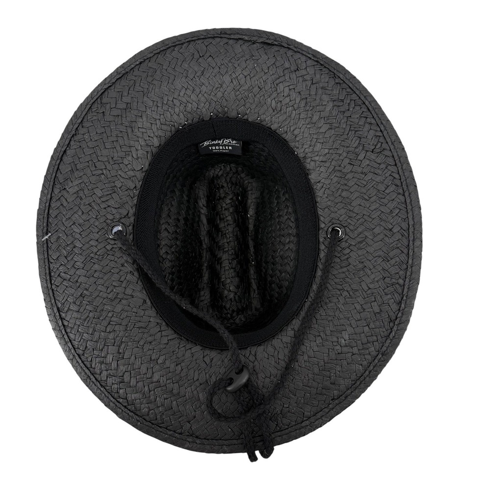 NEW Binky Bro Toddler Barney Patrol (Twilight) Straw Sun Hat Black Chin Strap - Picture 3 of 8
